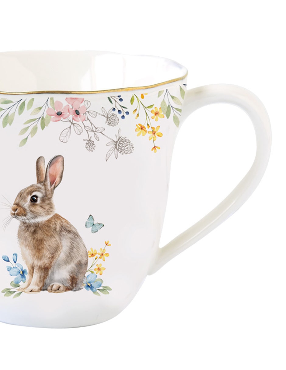 Vajilla Flowey Easter de porcelana para 4 personas 9