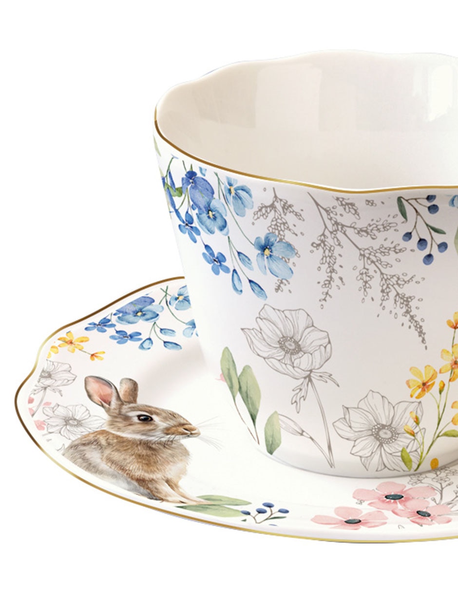 Set de tazas terno Flowery Easter 4 piezas 2