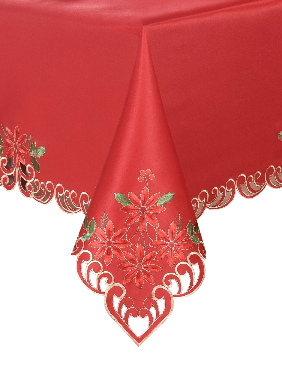 Mantel rectangular nochebuenas navidad
