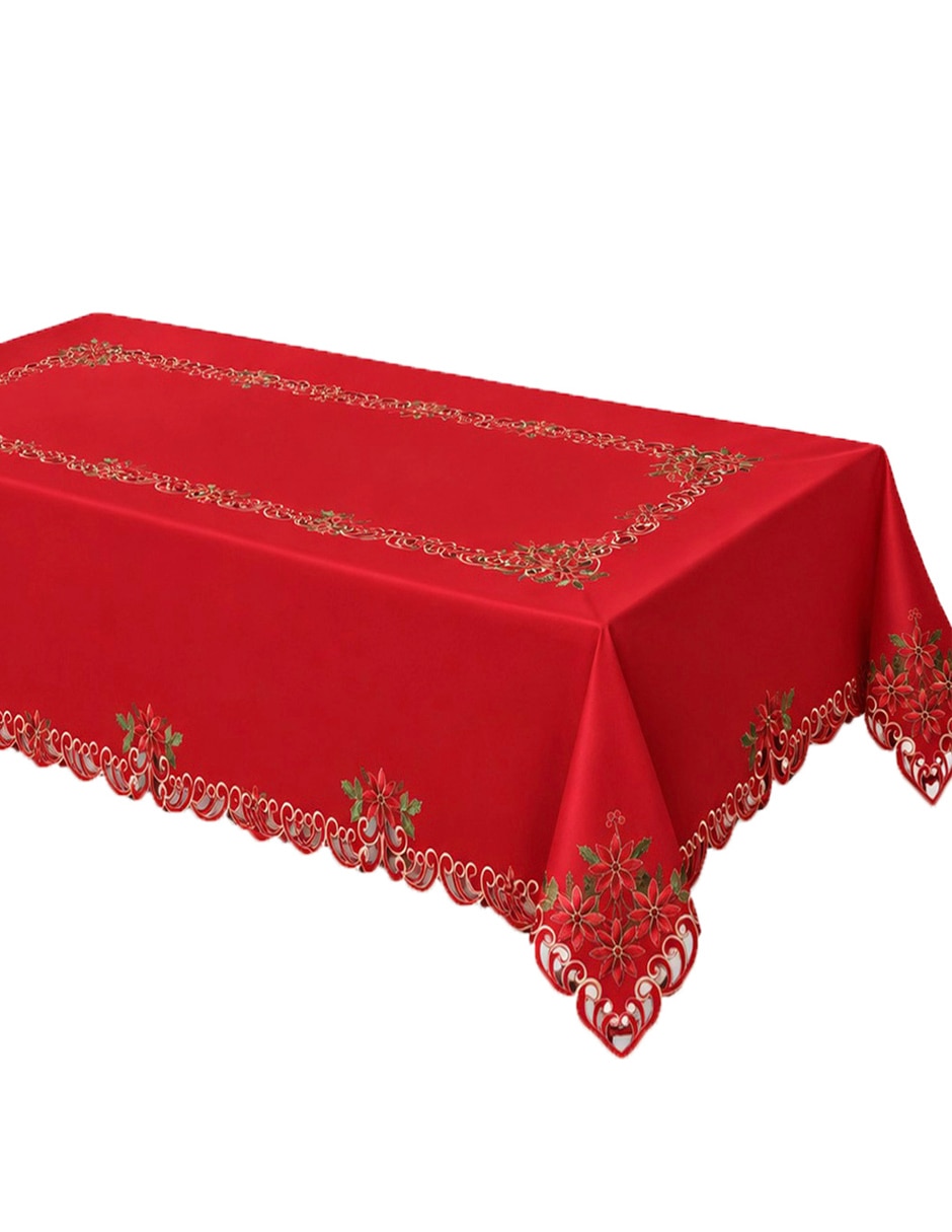 Mantel rectangular nochebuenas navidad
