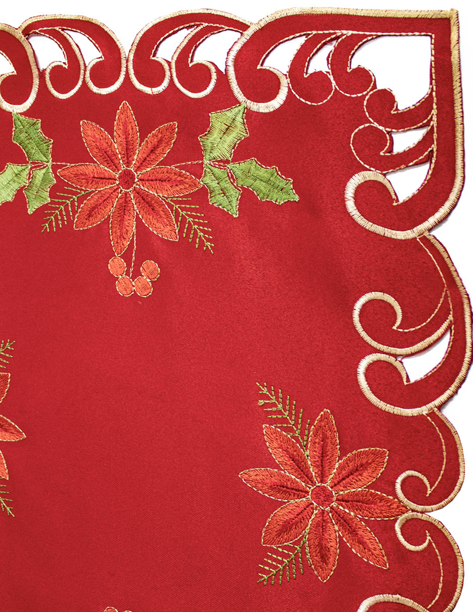 Mantel individual rectangular nochebuenas 2