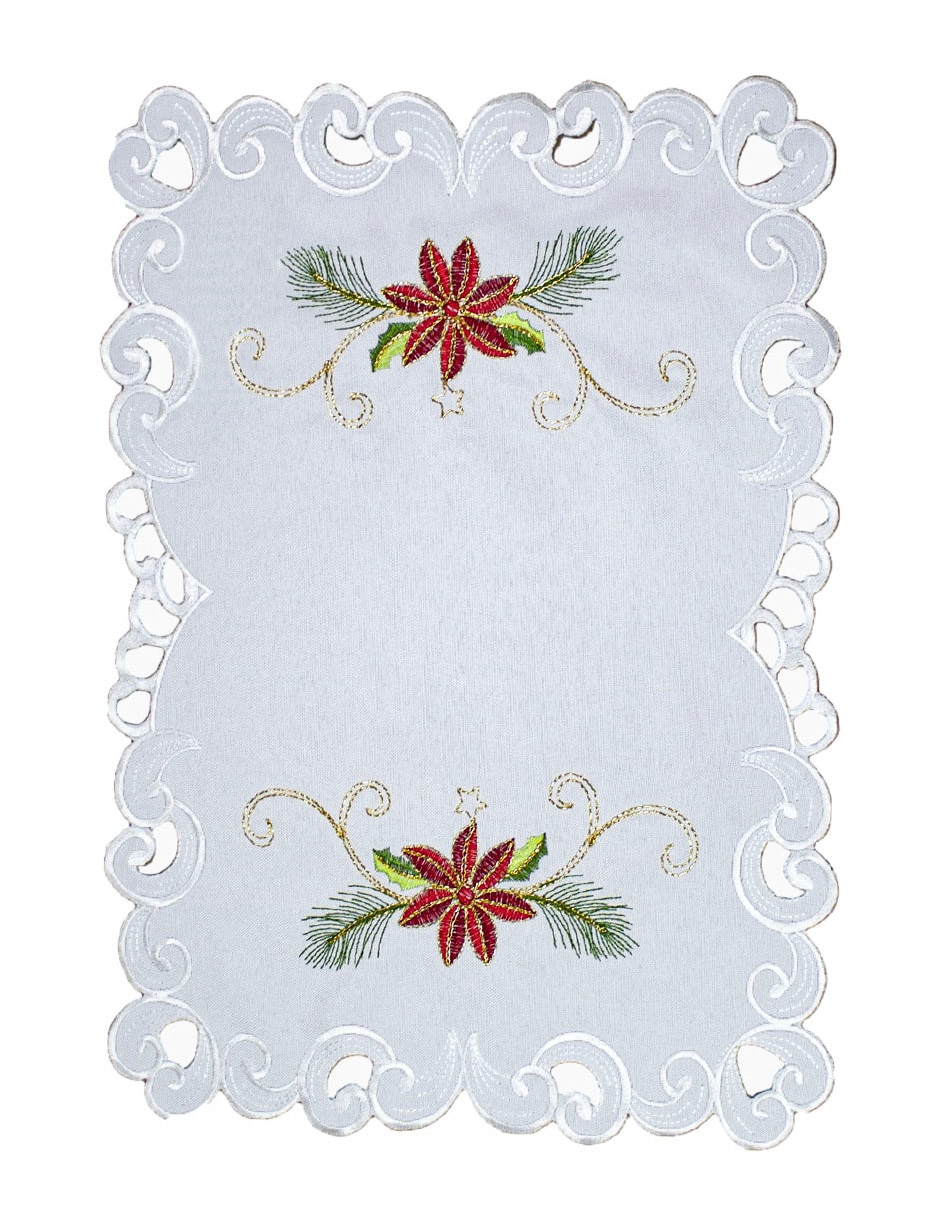 Mantel individual rectangular nochebuenas