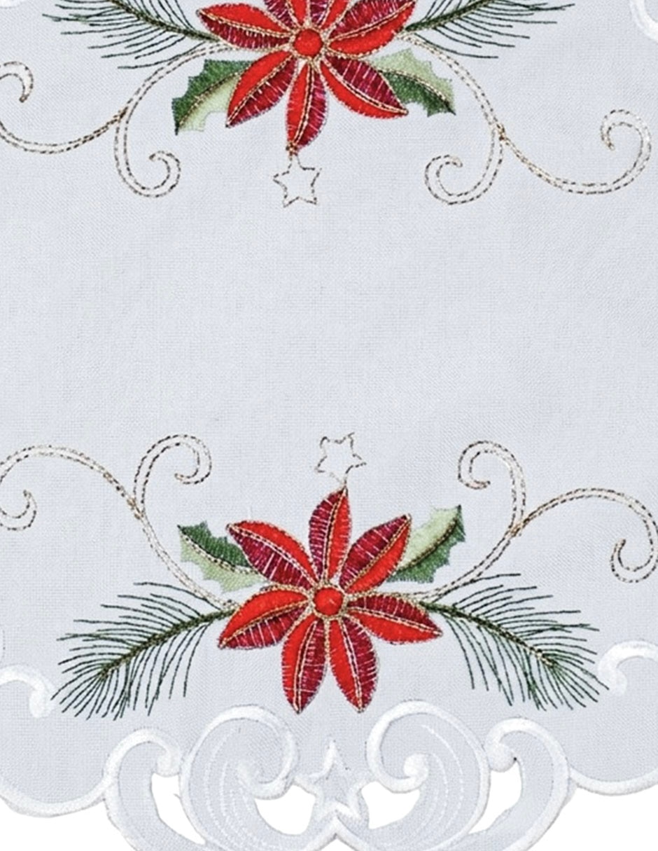 Mantel individual rectangular nochebuenas 2