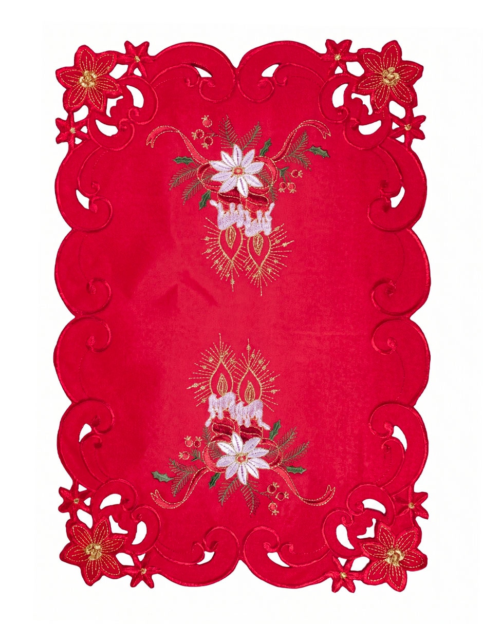 Mantel individual rectangular campanas navidad Mantel individual rectangular campanas navidad