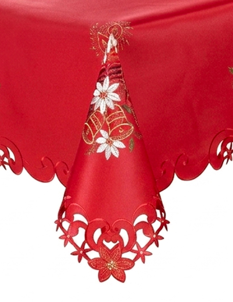 Mantel cuadrado campanas navidad 3