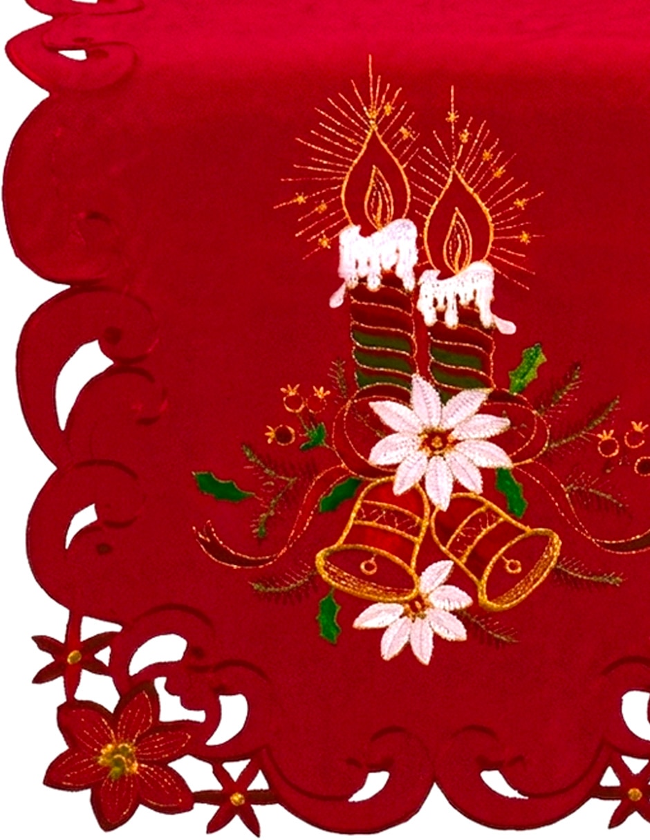 Mantel cuadrado campanas navidad 2