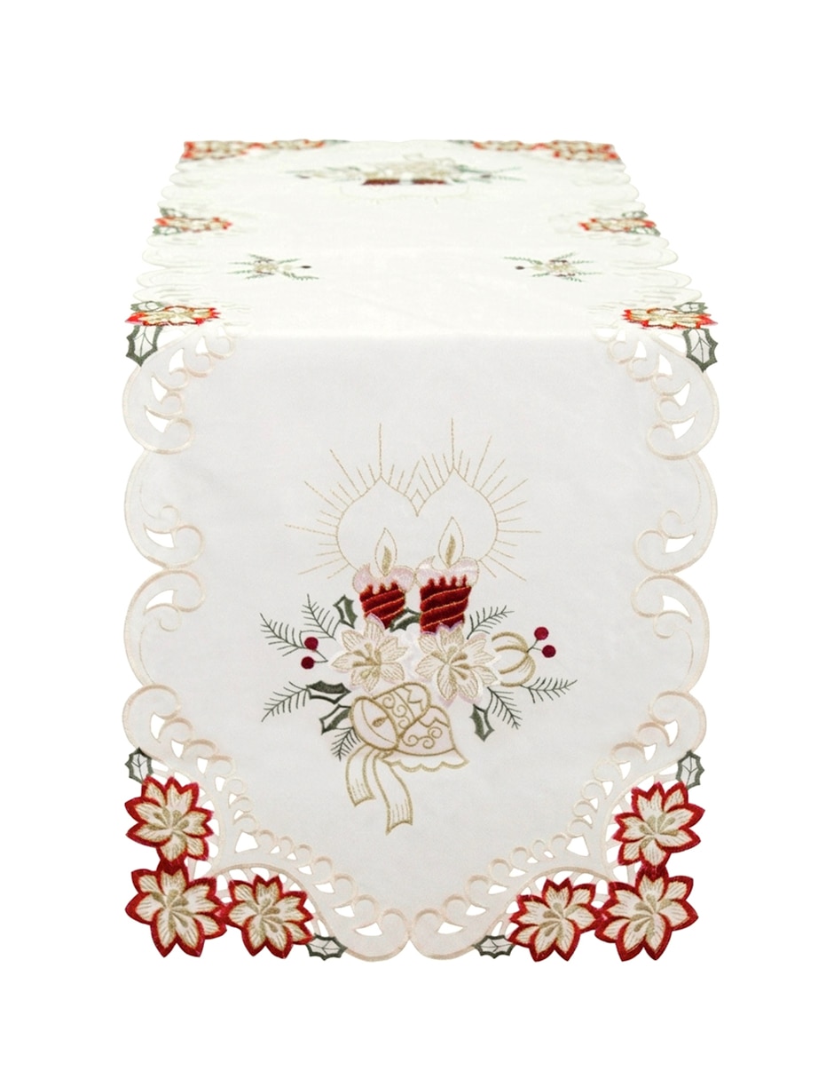 Camino mesa rectangular velas navidad Camino mesa rectangular velas navidad