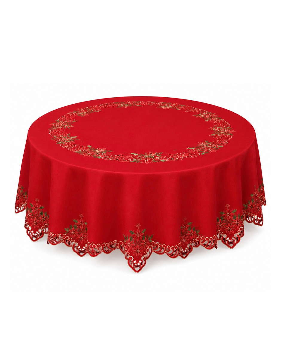 Mantel cuadrado nochebuenas navidad