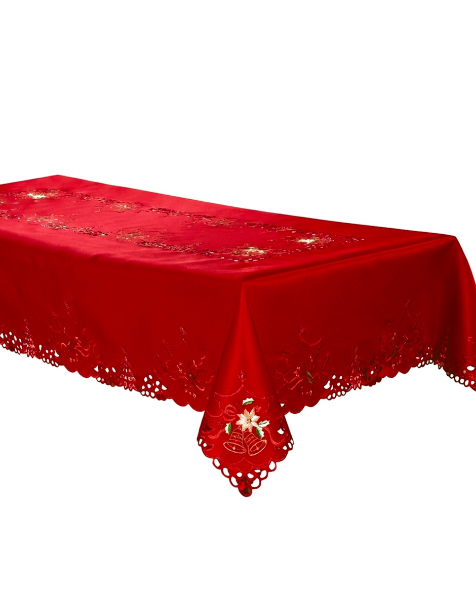 Mantel rectangular pinos navidad