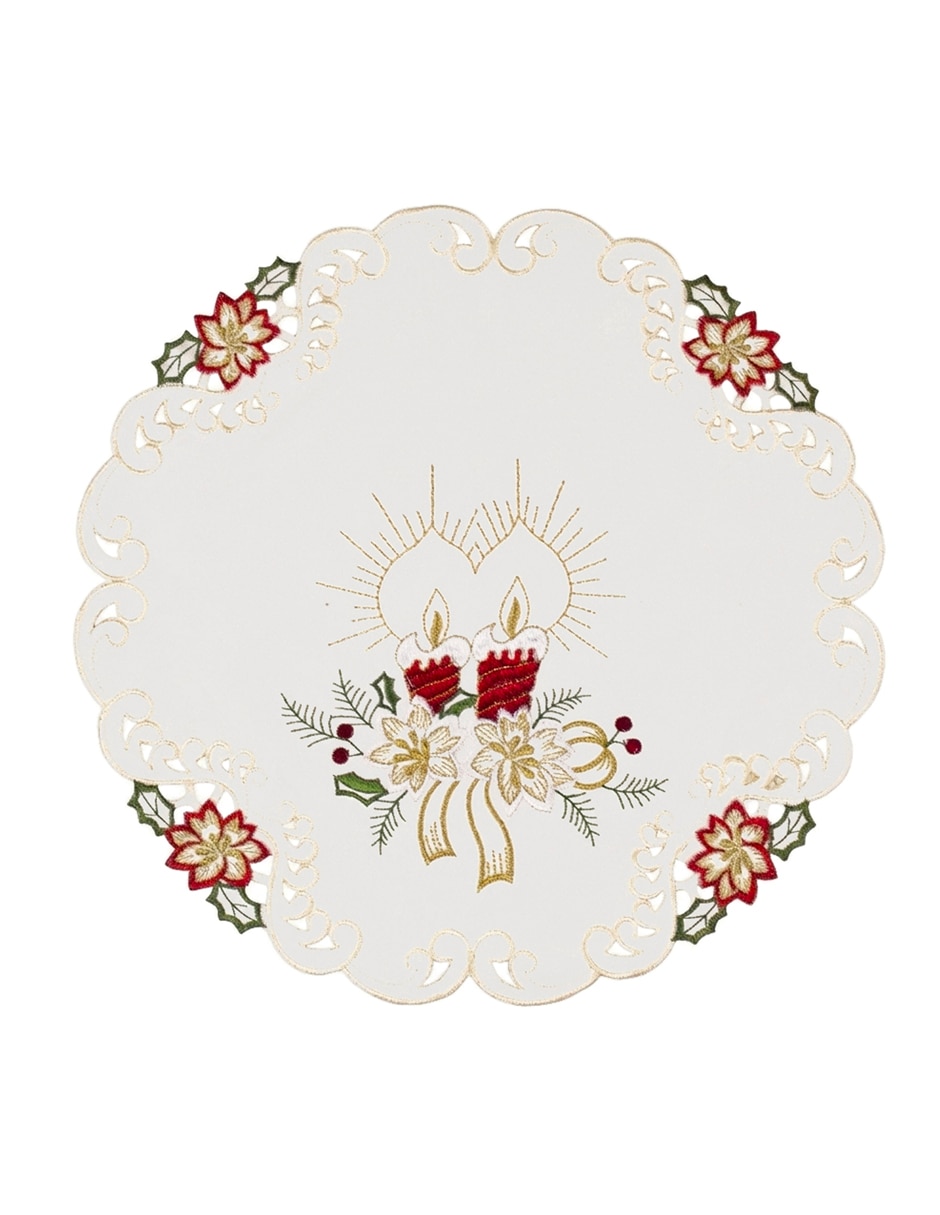 Carpeta redonda velas navidad Carpeta redonda velas navidad