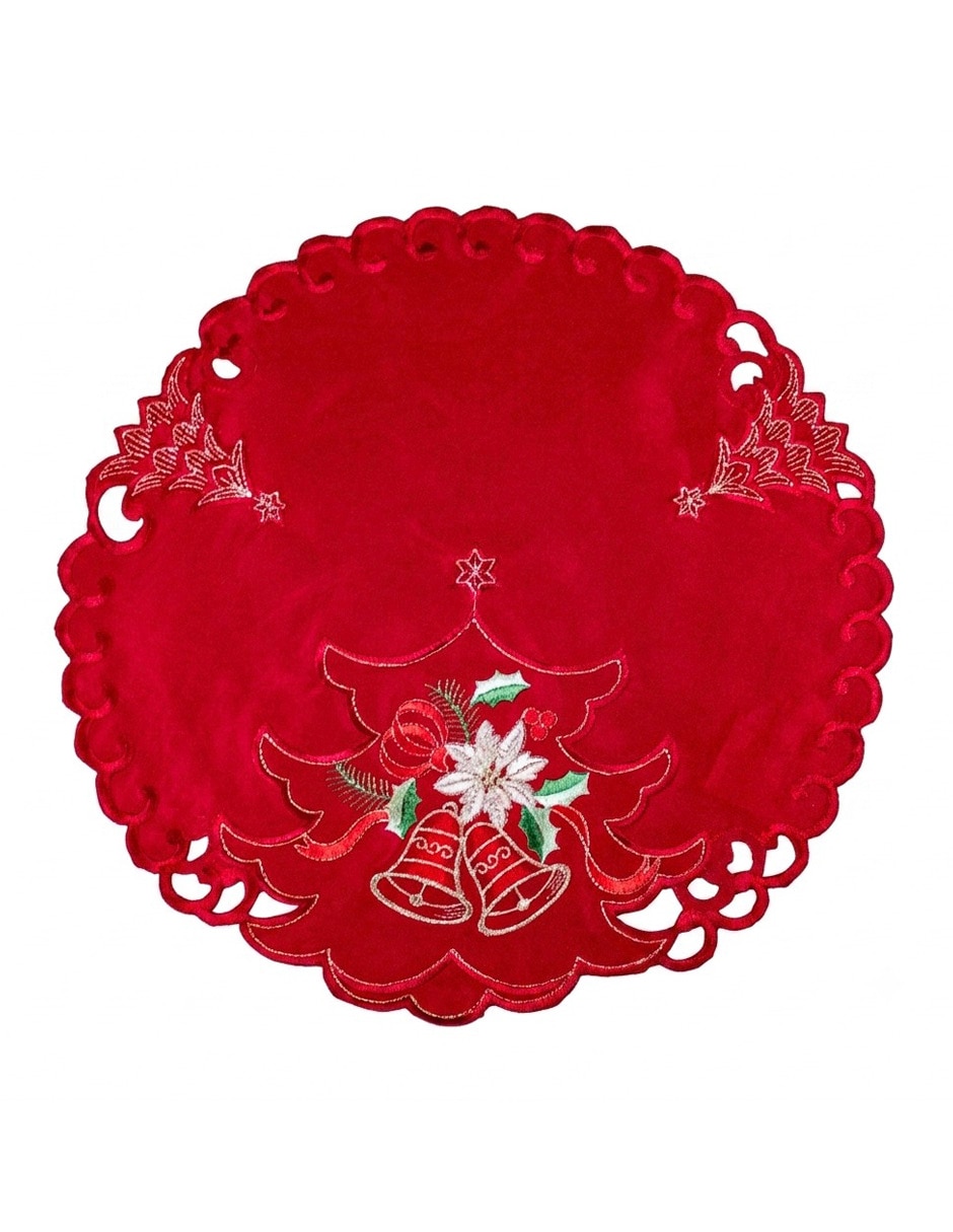 Carpeta redonda pinos navidad Carpeta redonda pinos navidad