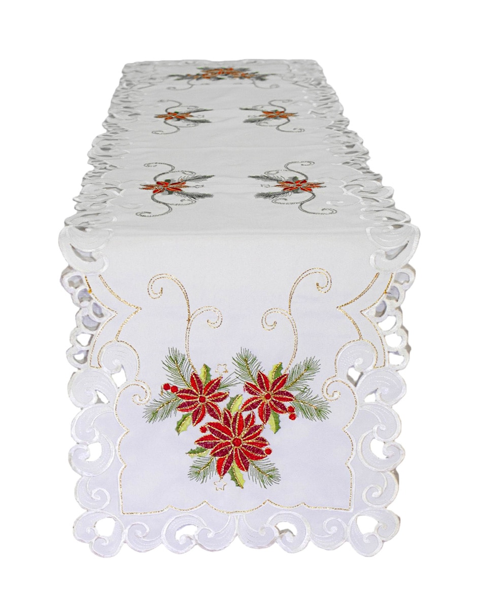 Camino mesa rectangular nochebuenas ii navidad Camino mesa rectangular nochebuenas ii navidad