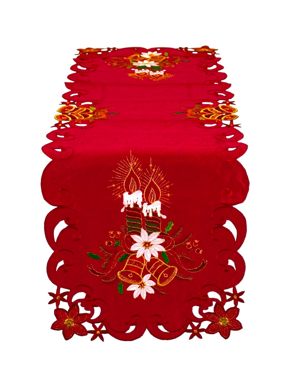 Camino mesa rectangular campanas navidad Camino mesa rectangular campanas navidad