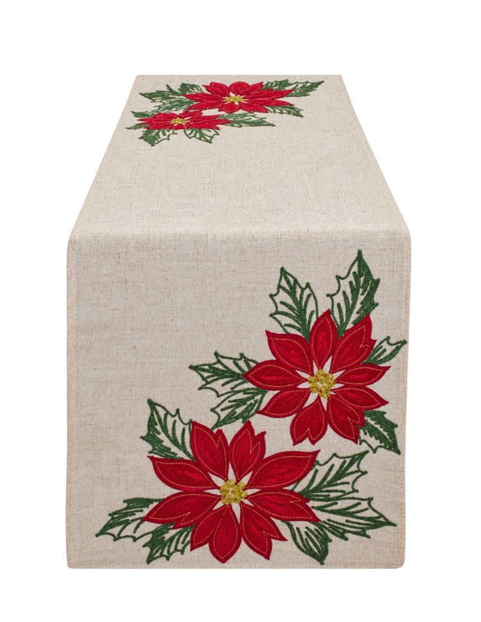 Camino mesa rectangular loft home flor nochebuena navidad Camino mesa rectangular loft home flor nochebuena navidad