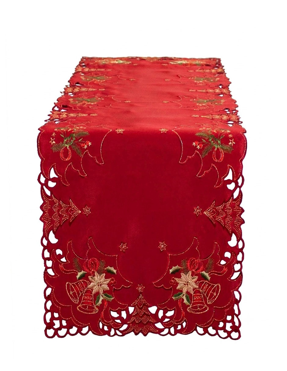 Camino mesa rectangular pinos navidad Camino mesa rectangular pinos navidad