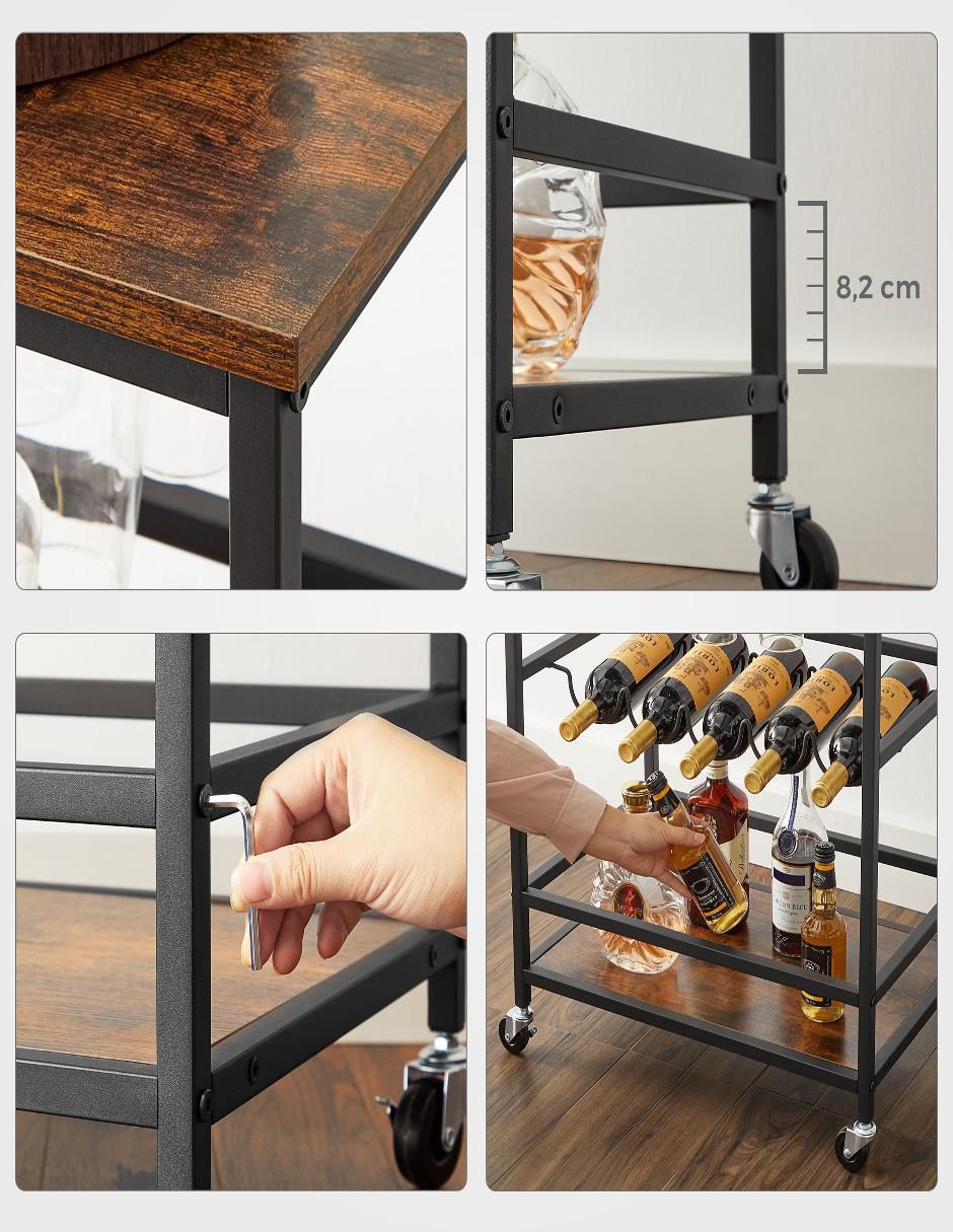 Carrito de bar Bont madera 3