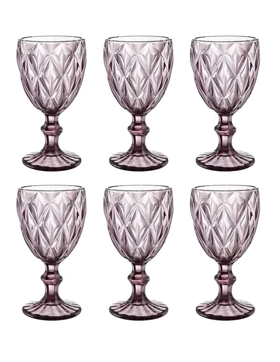 Set de copas universal xtllar1907 de vidrio 6 piezas