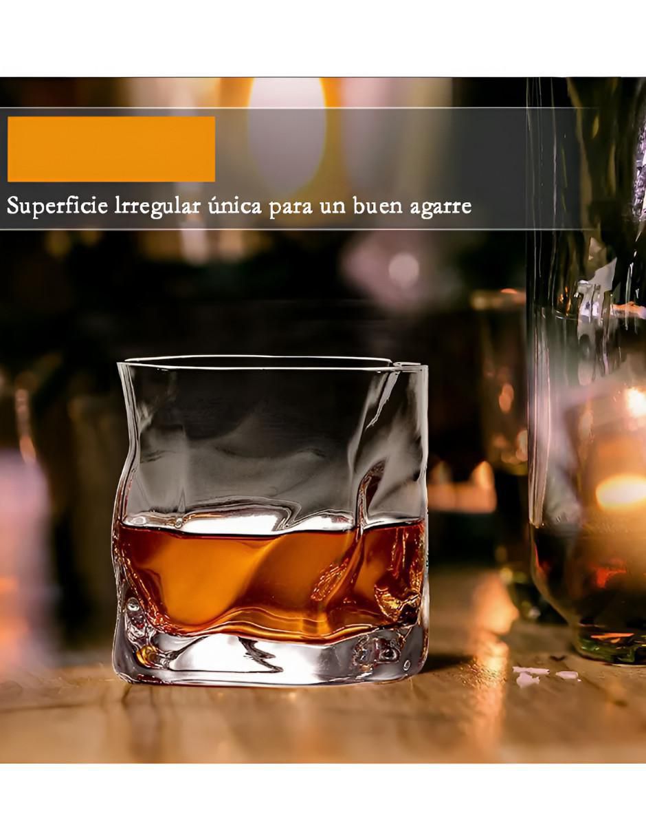 Set de vasos para whisky de vidrio con 4 piezas