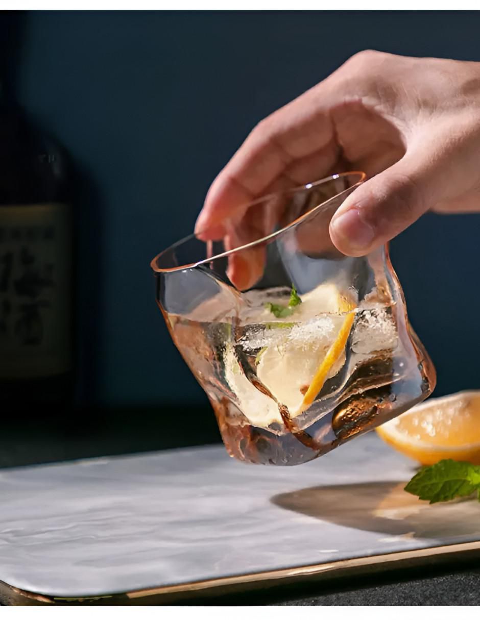 Set de vasos para whisky de vidrio con 4 piezas