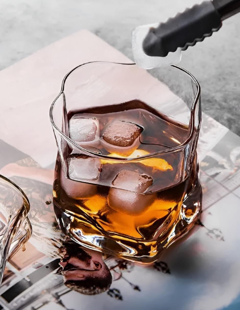 Set de vasos para whisky de vidrio con 4 piezas