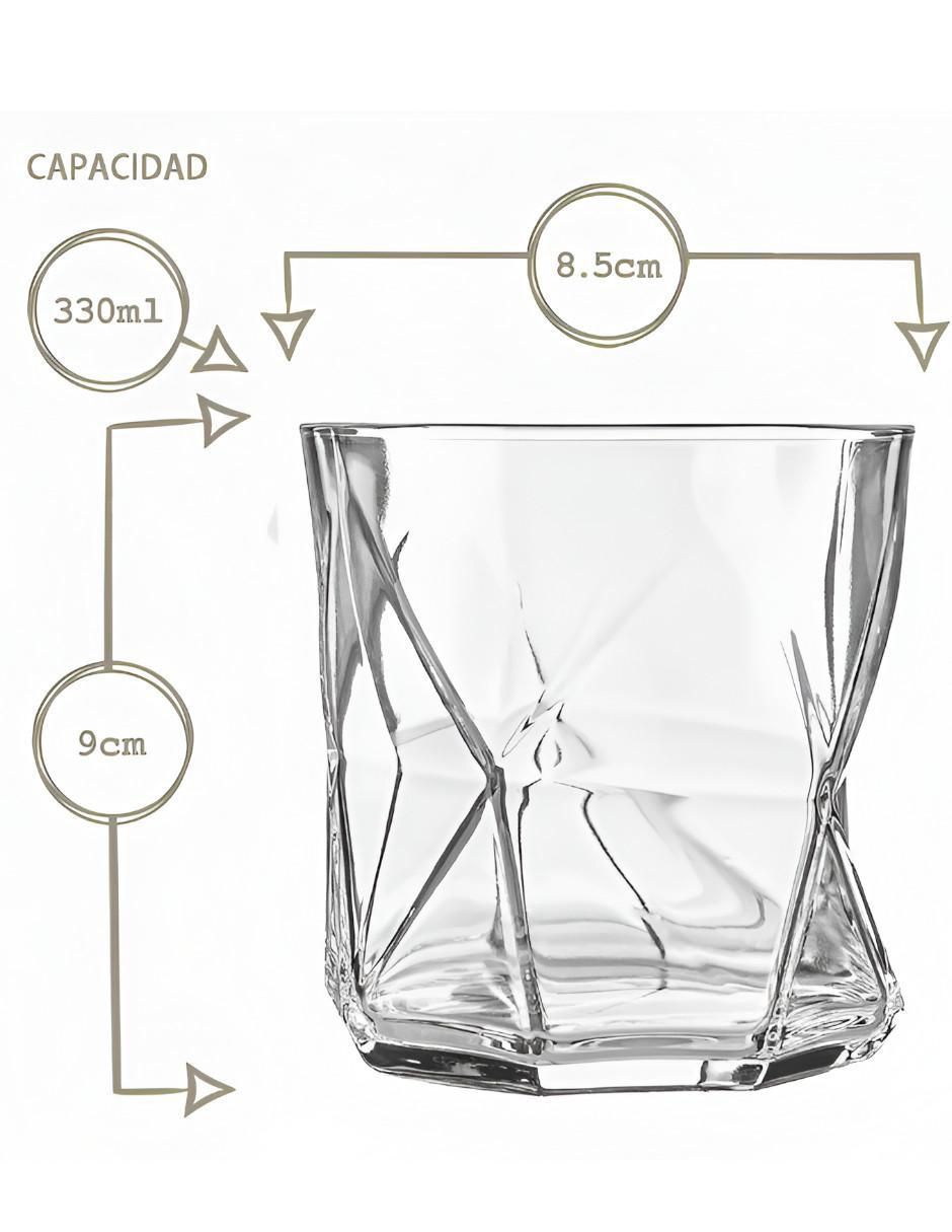 Set de vasos para whisky xtllar1920 de vidrio con 4 piezas