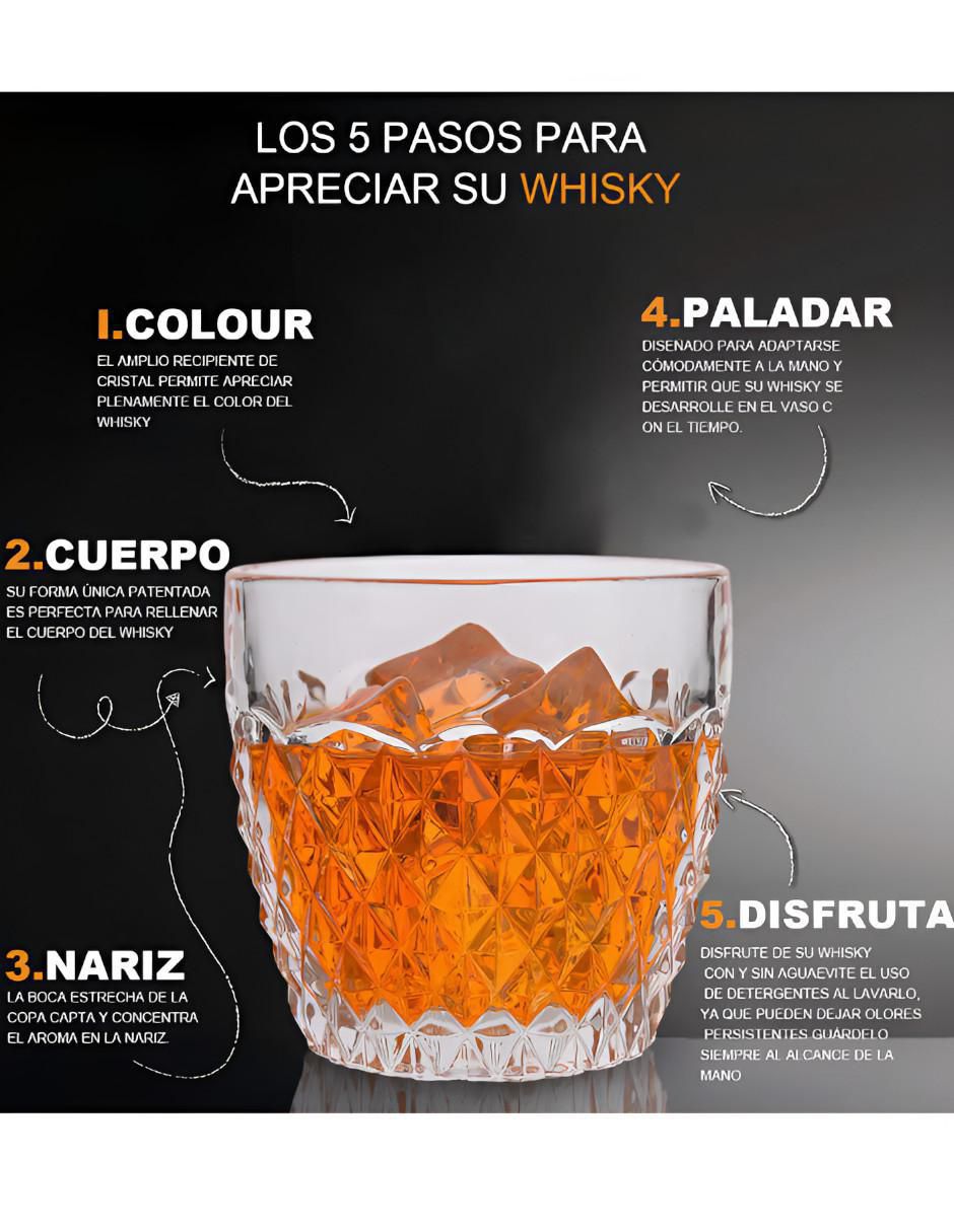 Set de vasos para whisky de vidrio con 6 piezas 3