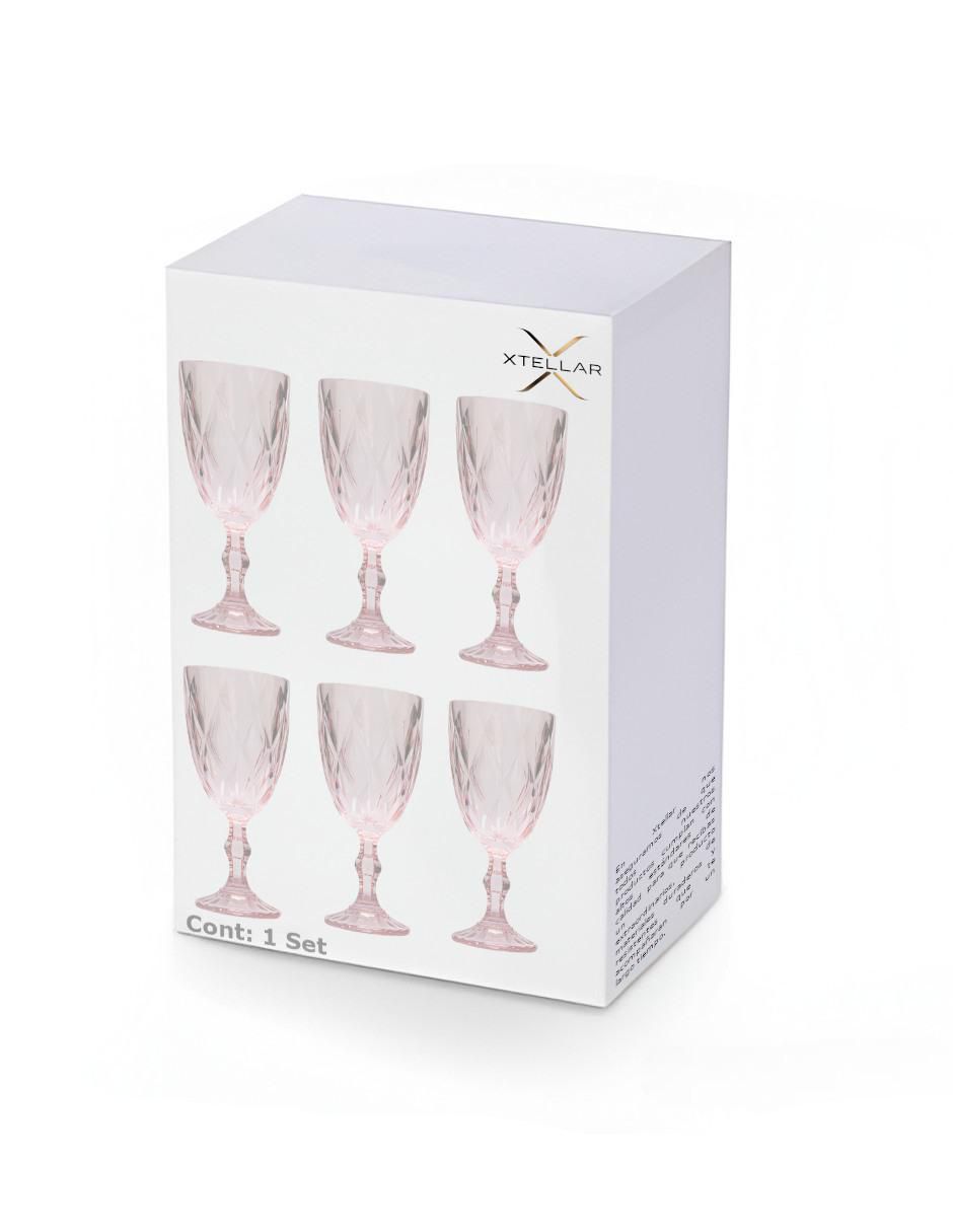 Set de copas universal Xtllar3990 de cristal 6 piezas