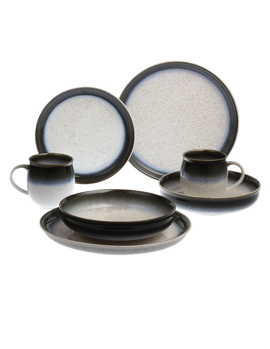 Vajilla Cerrada Rustic Flow De Porcelana Para 4 Personas
