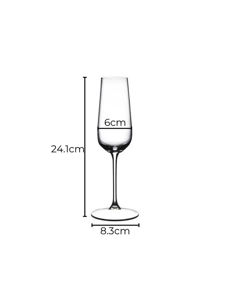 Set de copas para champán Flauta de cristal 2 piezas 5
