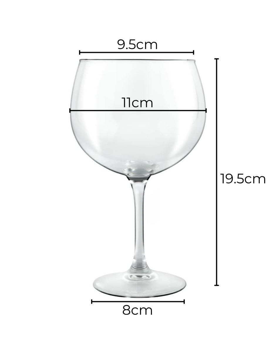 Set de copas para gin Juniper de vidrio 6 piezas 6