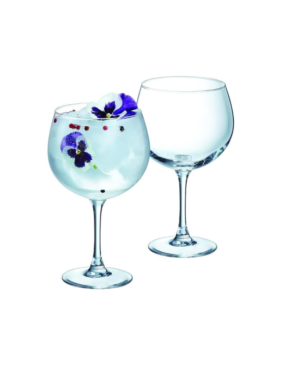 Set de copas para gin Juniper de vidrio 6 piezas