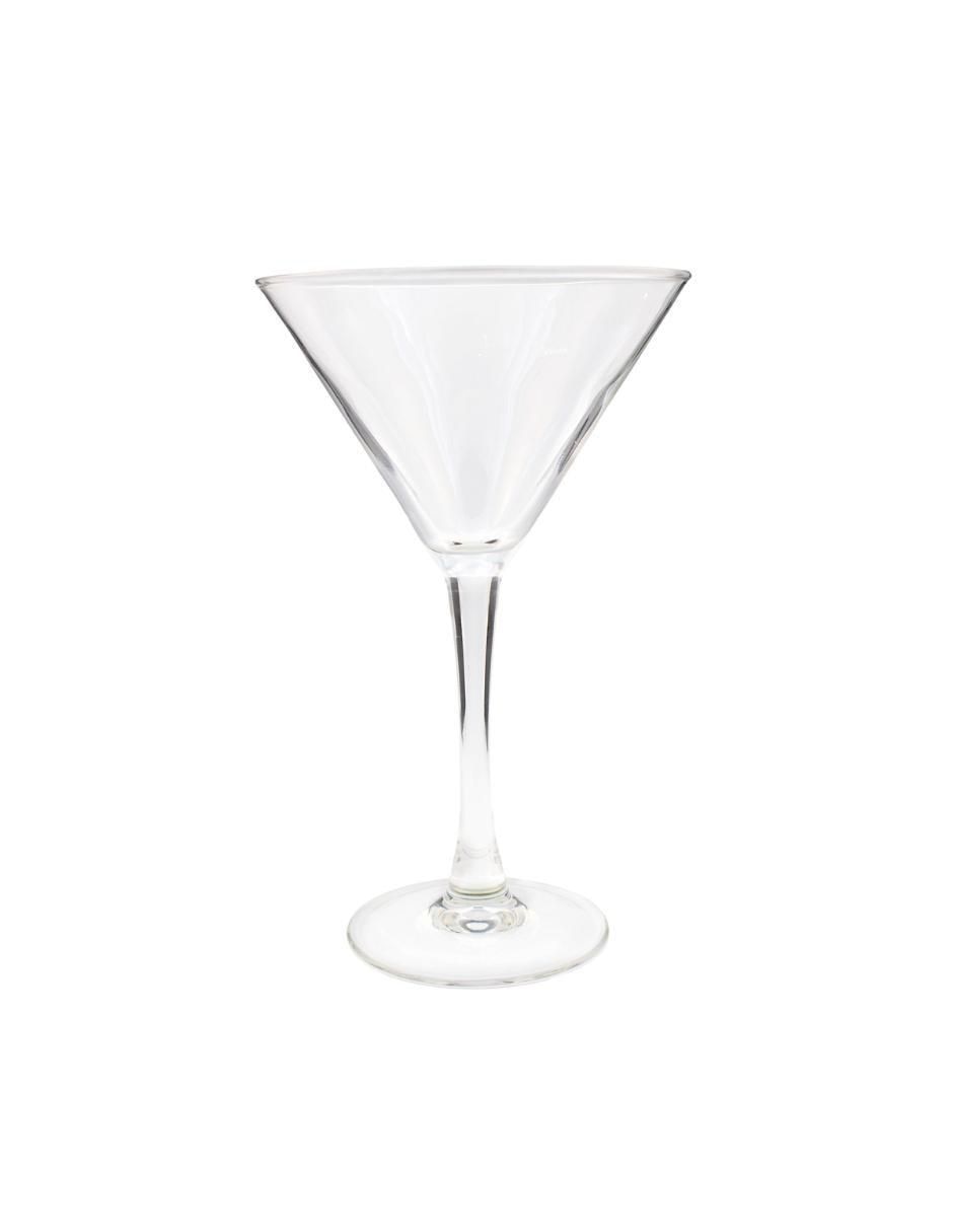Set de copas para martini de vidrio 6 piezas