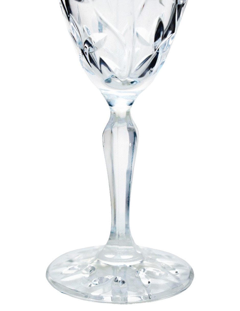 Set de copas para vino blanco Rcr Laurus de cristal 6 piezas