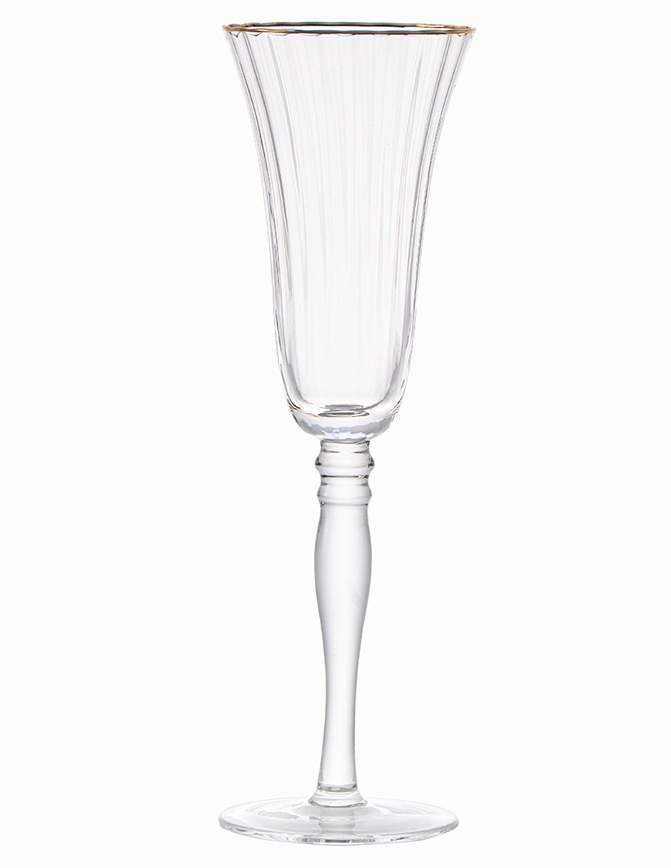Copa para champán de vidrio