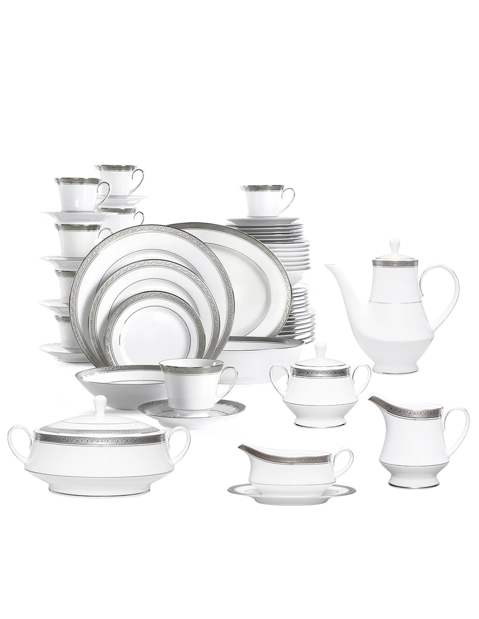 Vajilla cerrada de porcelana para 12 personas 1