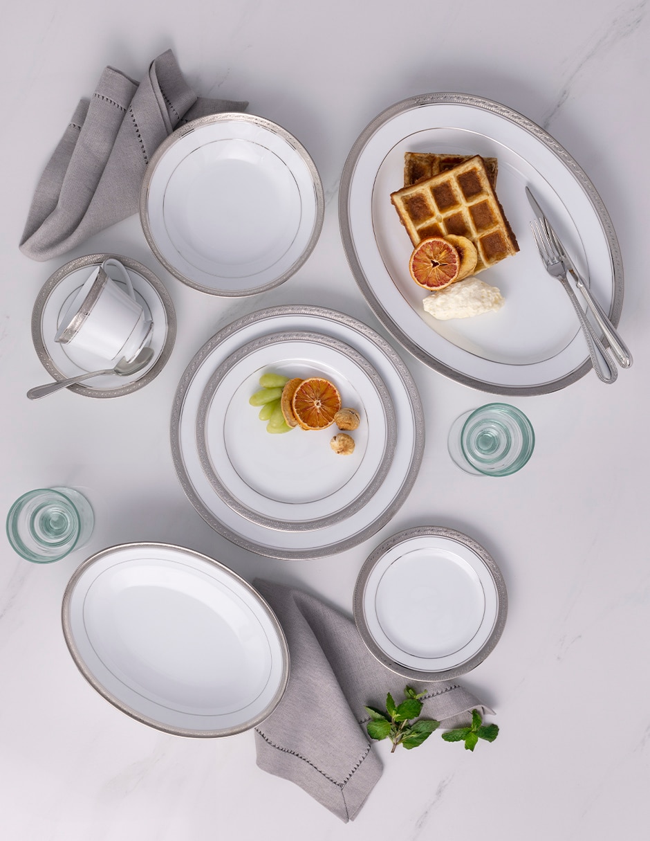 Vajilla cerrada de porcelana para 12 personas 3