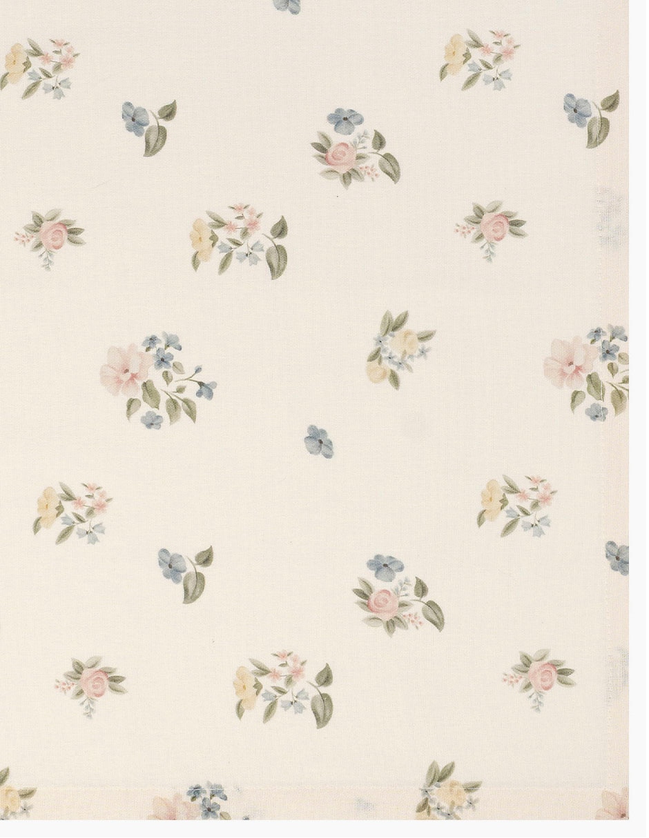 Mantel rectangular de algodón Rose