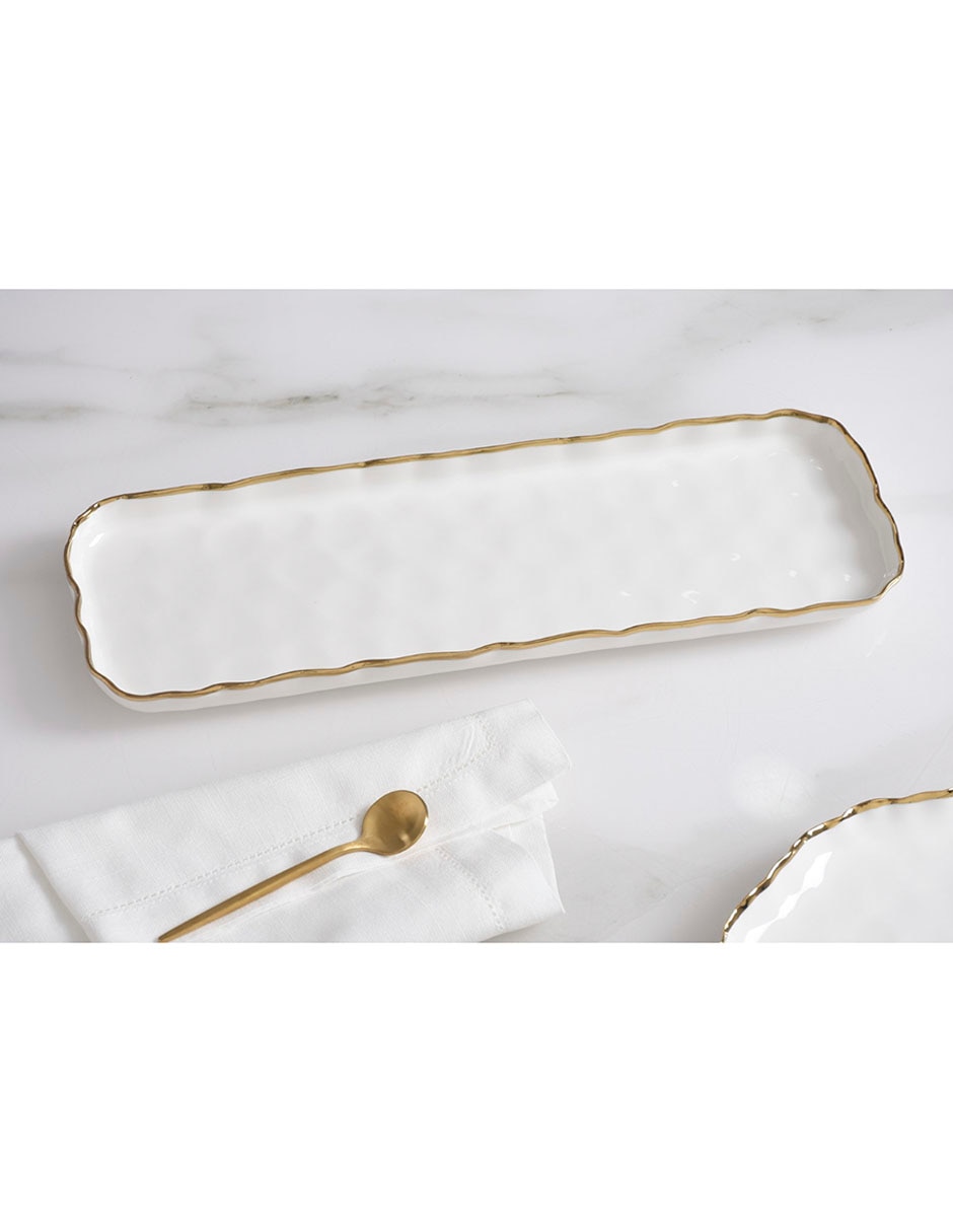 CHAROLA RECTANGULA, 37 X 12 CM, BLANCO CHAROLA RECTANGULA, 37 X 12 CM, BLANCO
