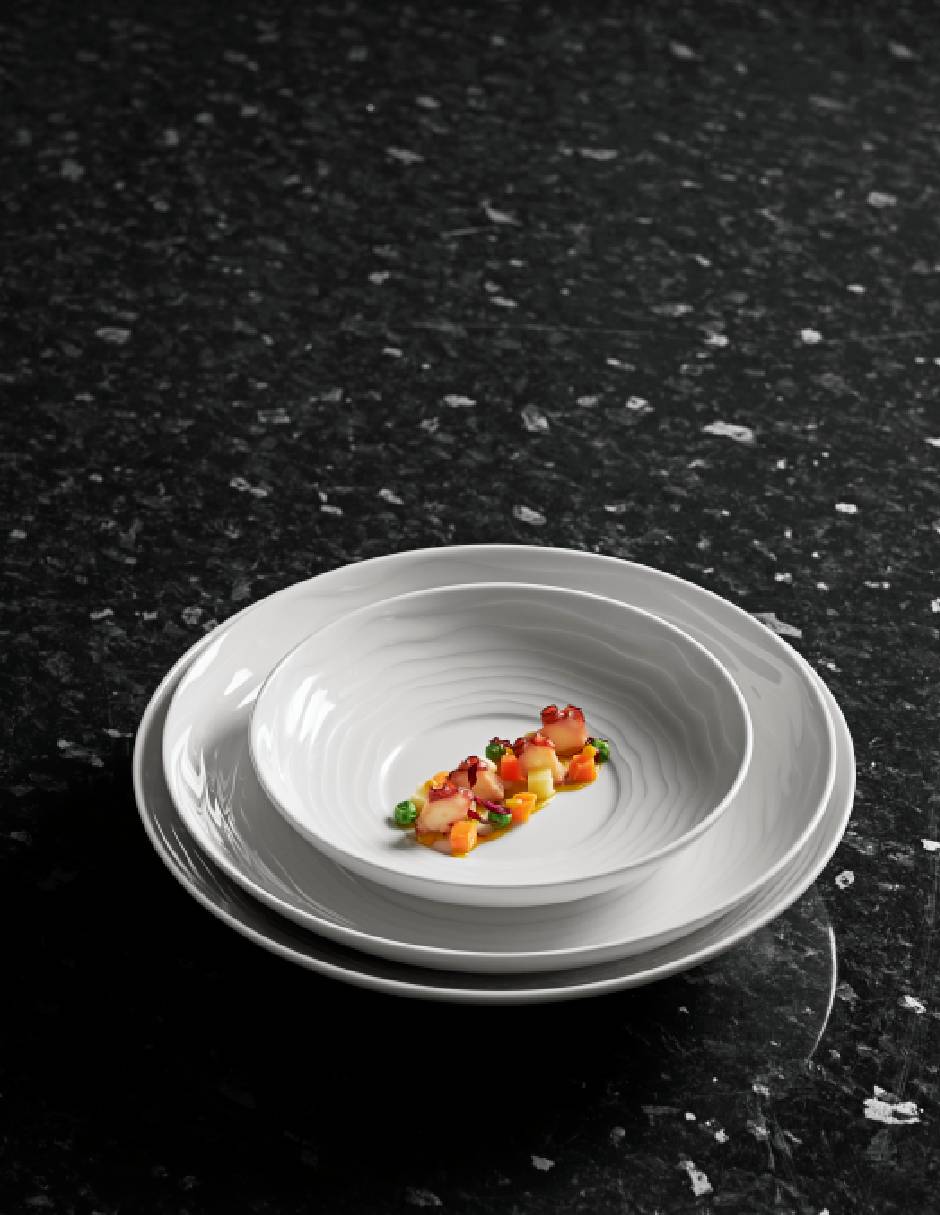 Plato trinche Onda de cerámica 4