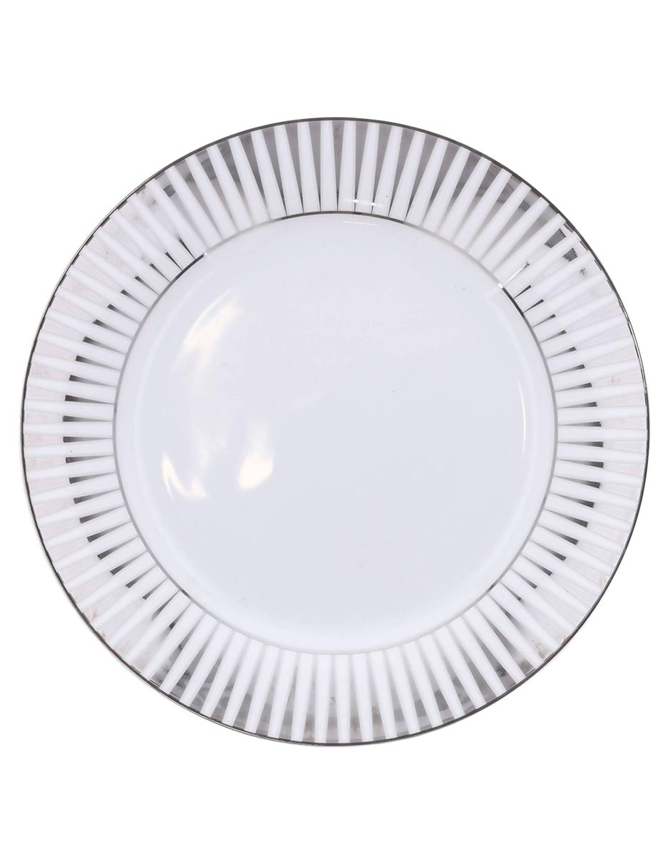 Vajilla atala lisa de porcelana para 6 personas 11