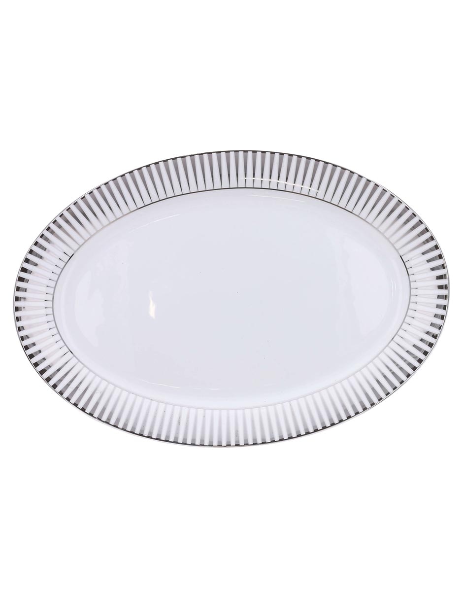 Vajilla atala lisa de porcelana para 6 personas 9