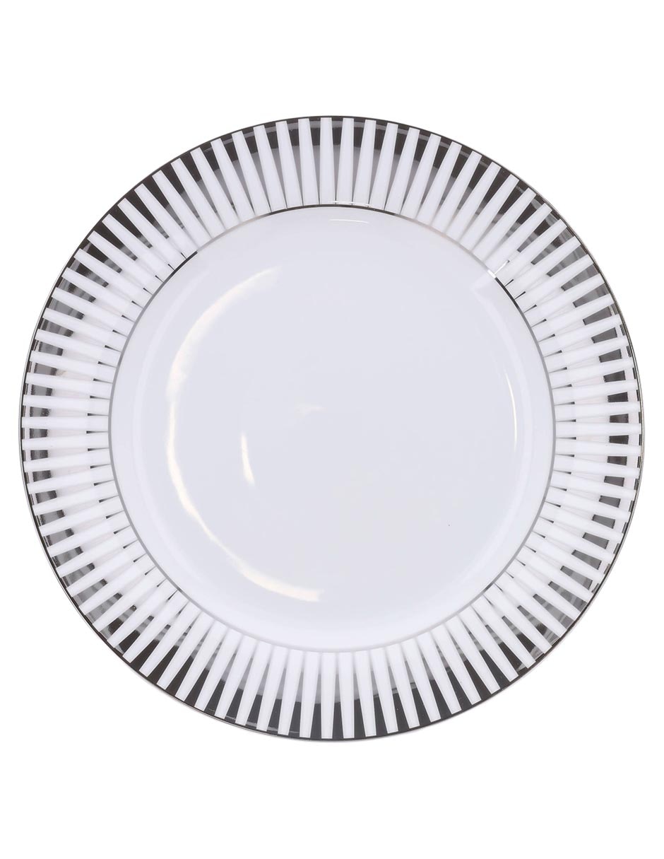 Vajilla atala lisa de porcelana para 6 personas 10