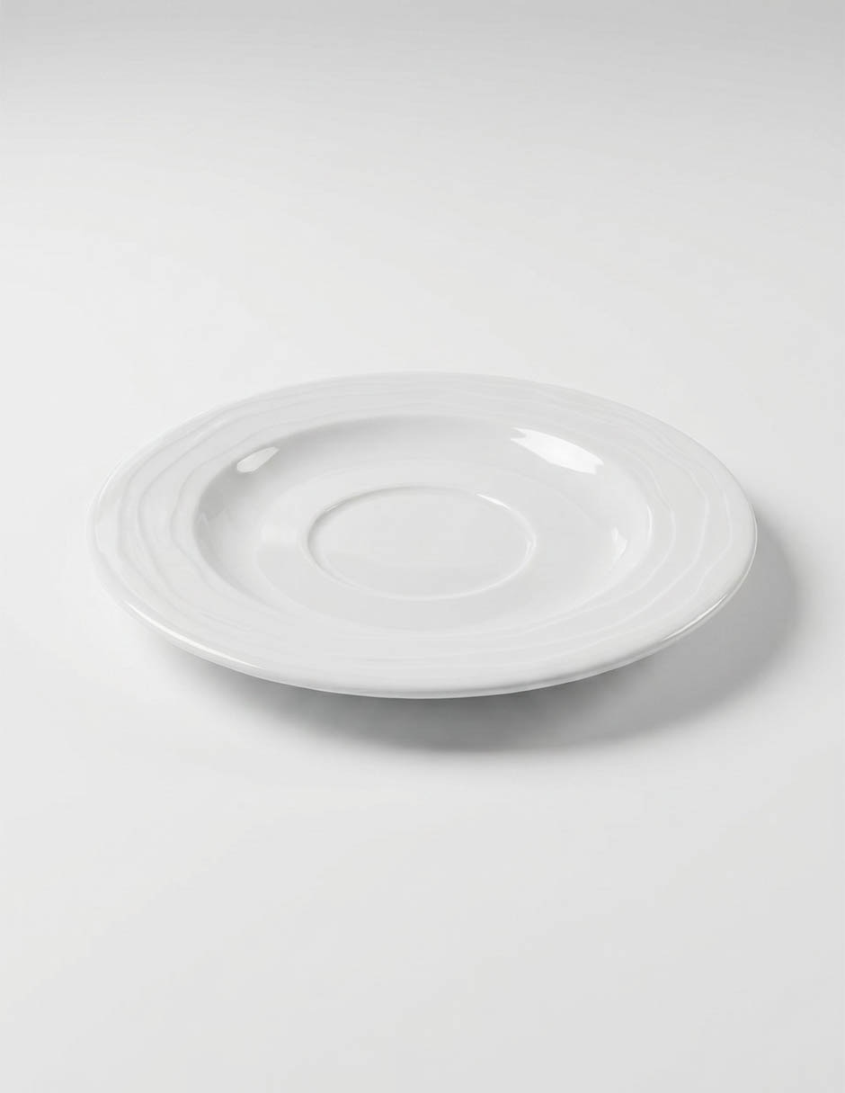 Plato para taza Onda de porcelana 1