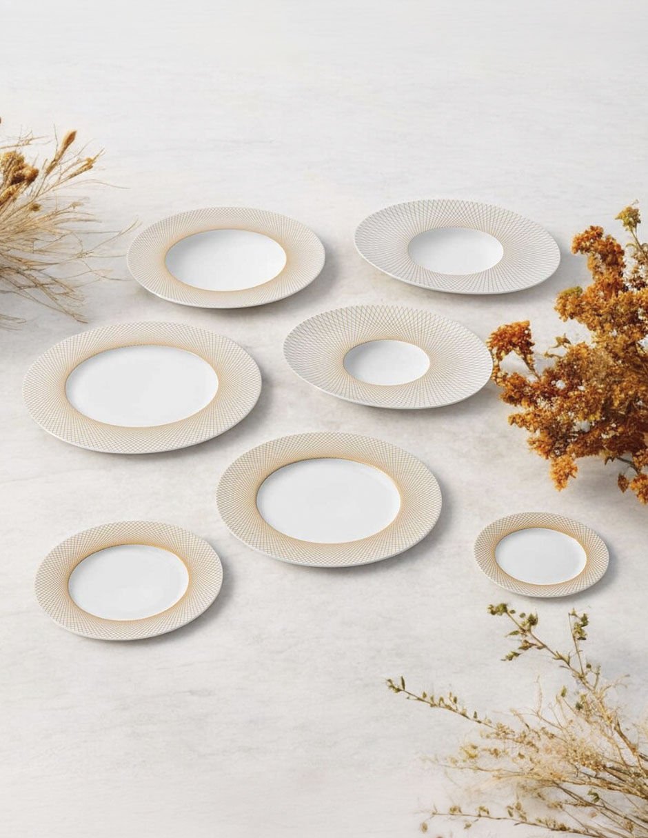 Plato postre de porcelana