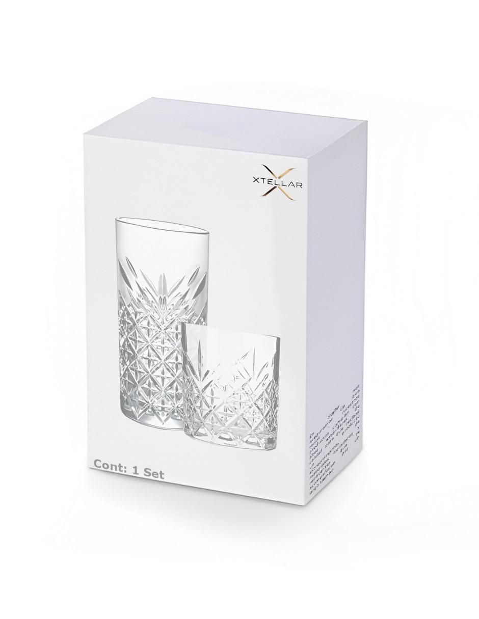 Set de vasos largo de vidrio con 12 piezas 4