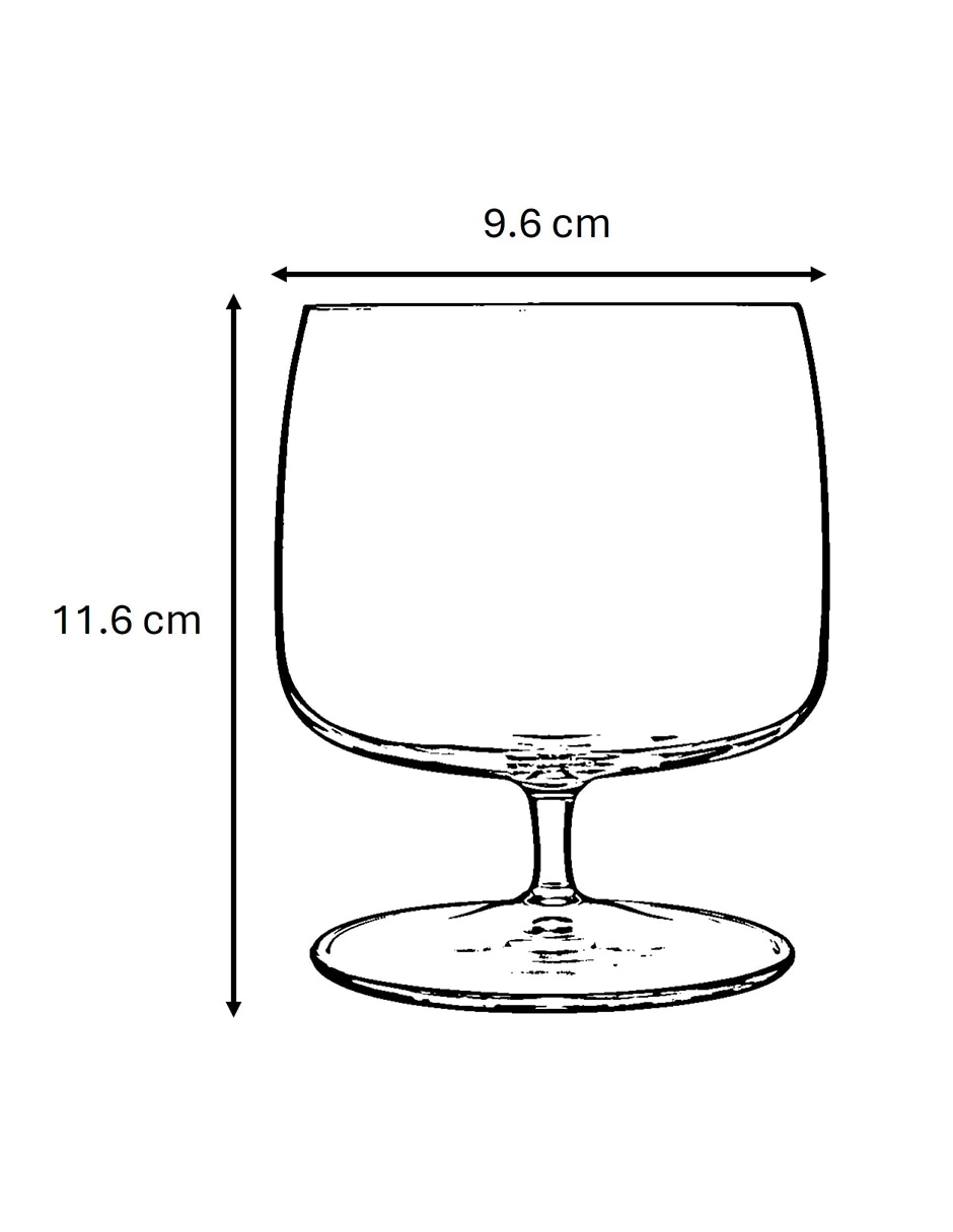 Set de copas para coñac de vidrio 4 piezas 6
