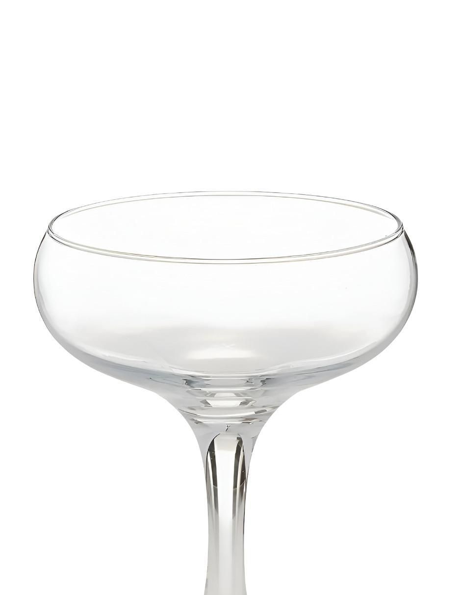 Set de copas para champán de cristal 6 piezas