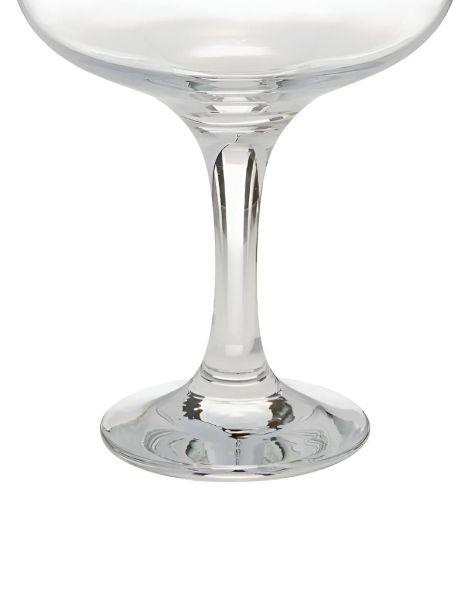 Set de copas para champán de cristal 6 piezas