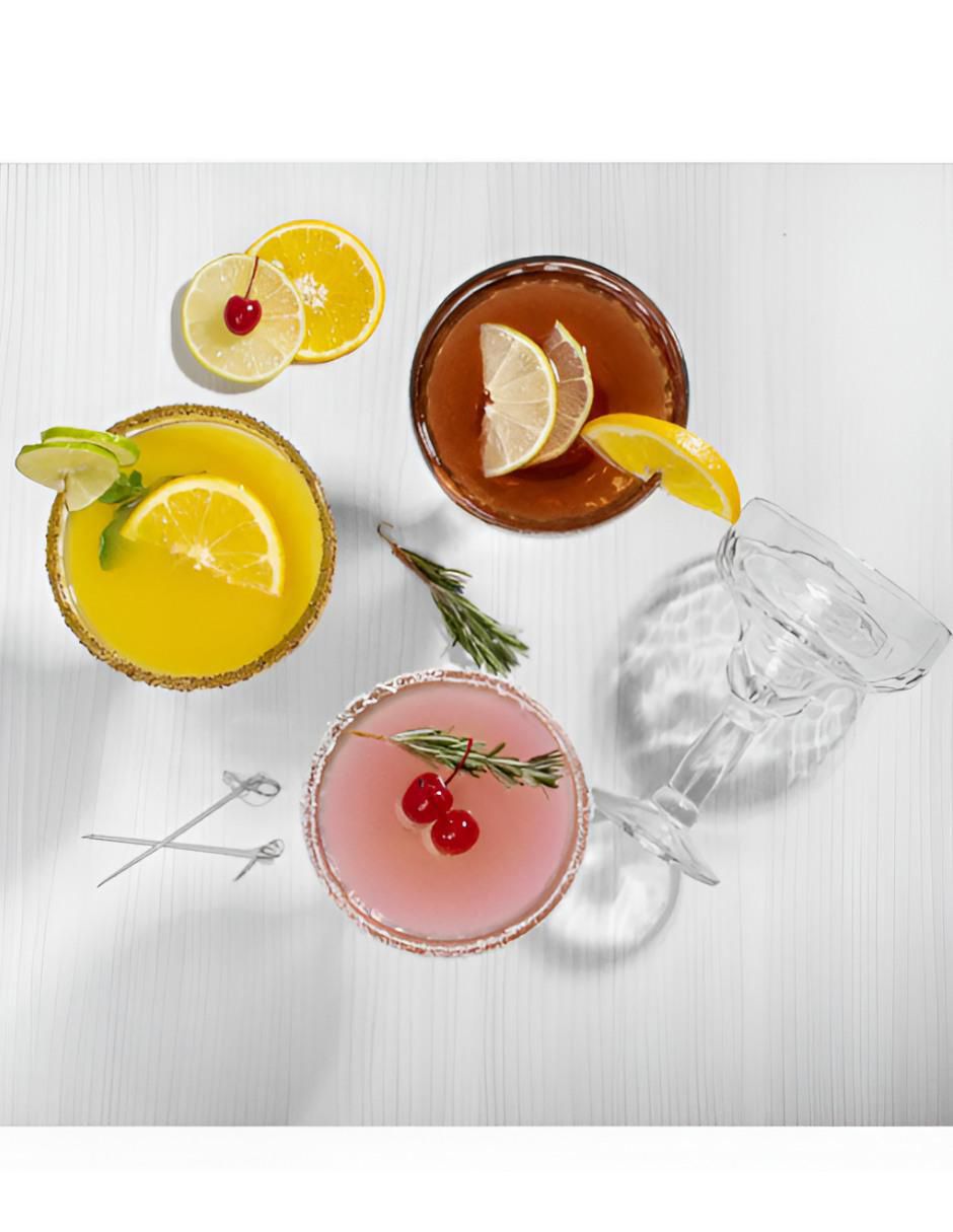 Set de copas para margarita de vidrio 4 piezas