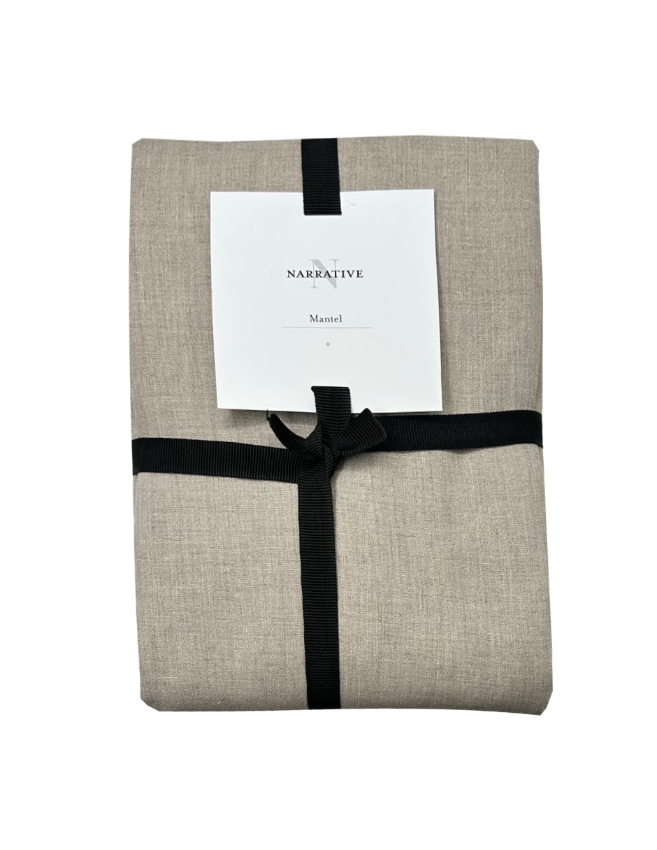 Mantel rectangular de lino bélgica 1
